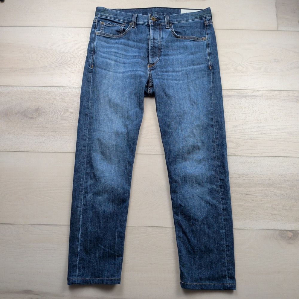 Rag & Bone Fit 2 Slim Jeans Mens 31 Throop Blue Stretch Denim 31x27 Made in USA